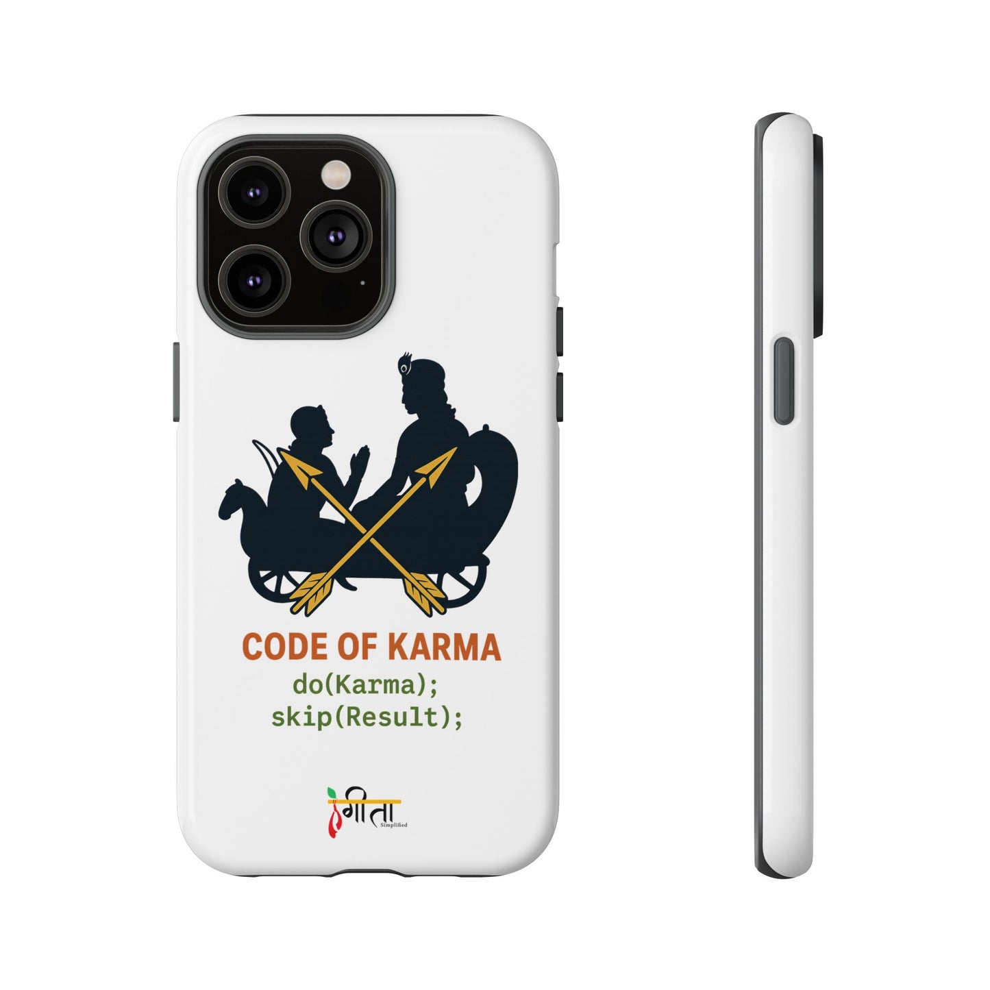 “Driven by Dharma” Krishna Karma Phone Case