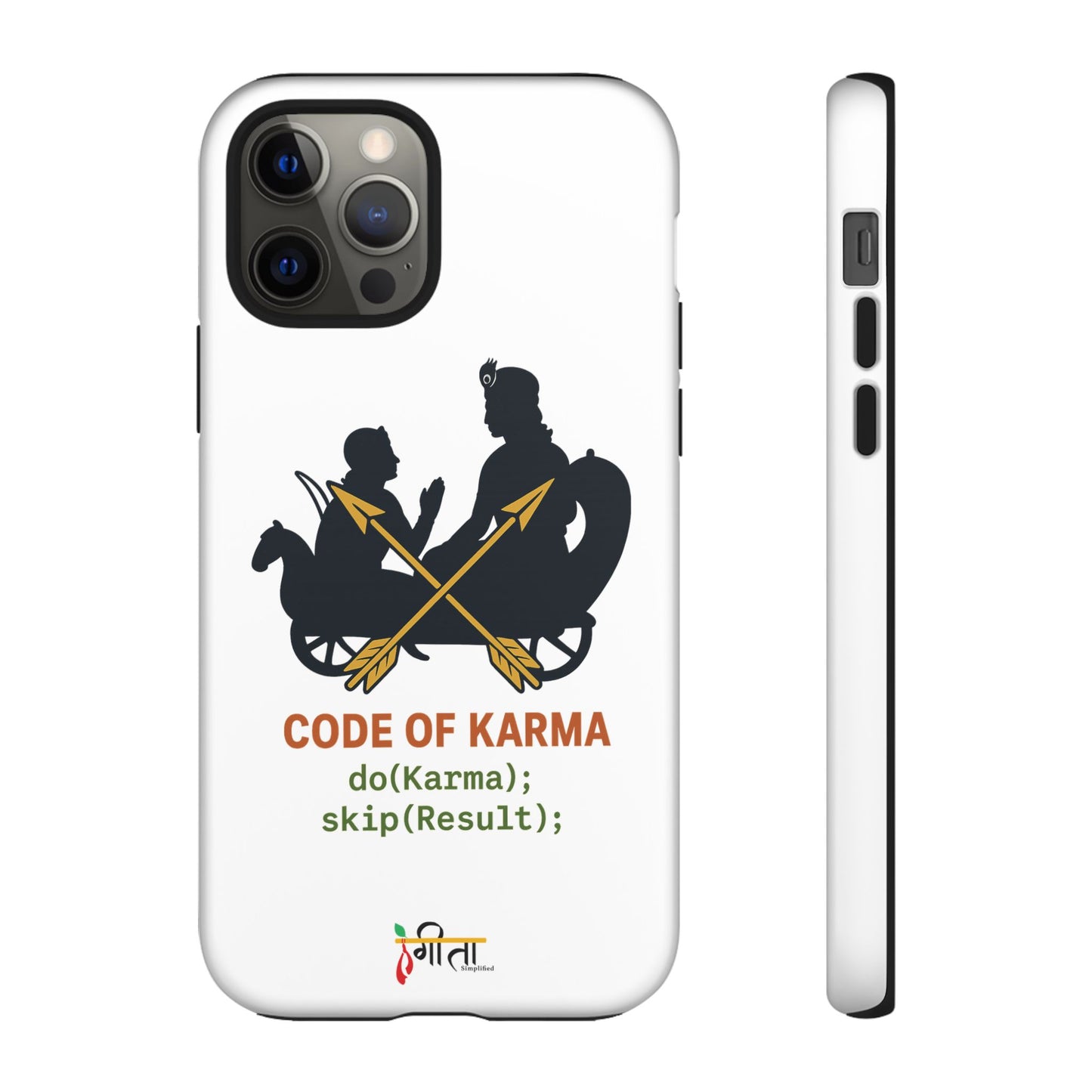 “Driven by Dharma” Krishna Karma Phone Case