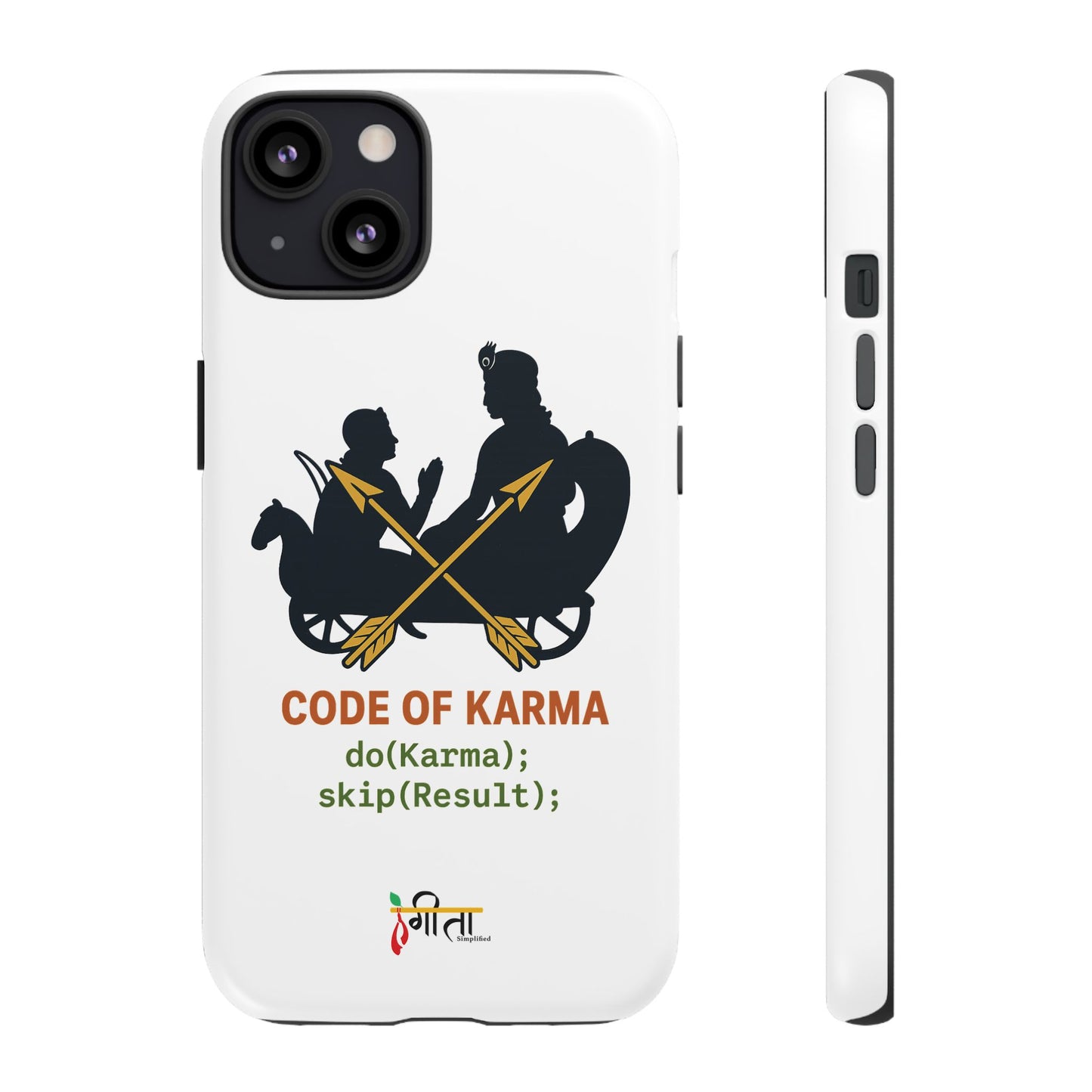 “Driven by Dharma” Krishna Karma Phone Case