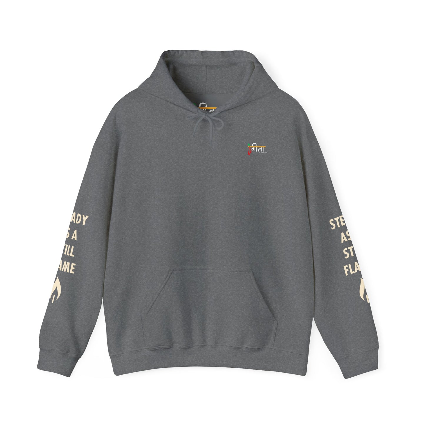 “Wisdom in Motion” – Sthitaprajna Sleeve Art Unisex Hoodie