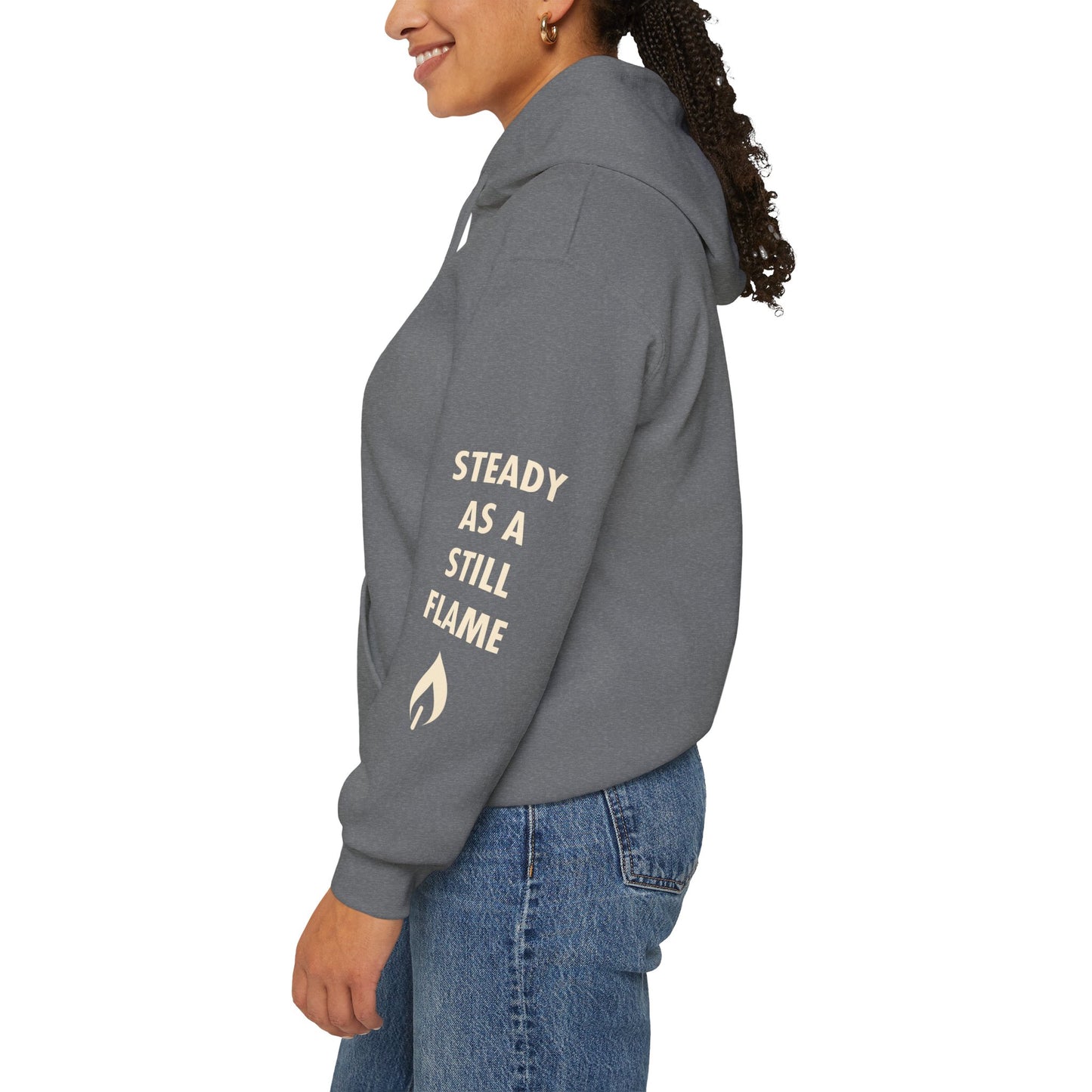 “Wisdom in Motion” – Sthitaprajna Sleeve Art Unisex Hoodie