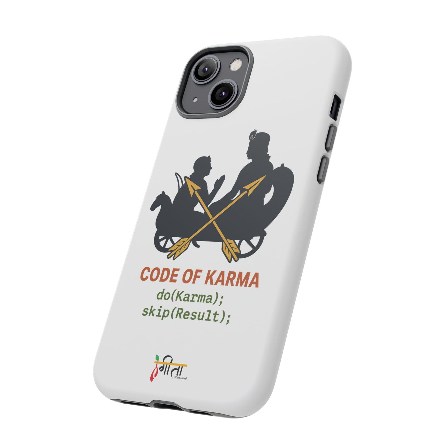 “Driven by Dharma” Krishna Karma Phone Case