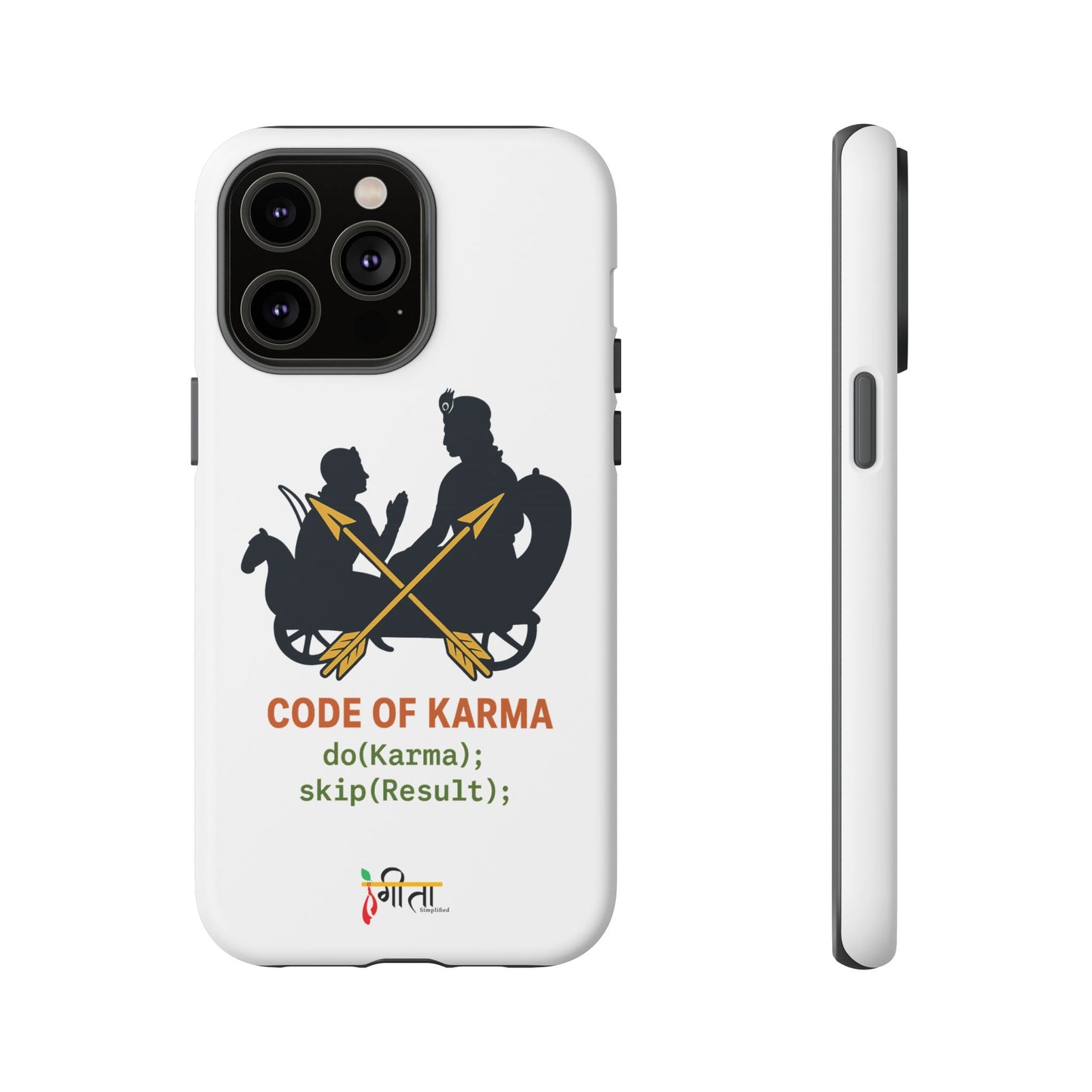 “Driven by Dharma” Krishna Karma Phone Case