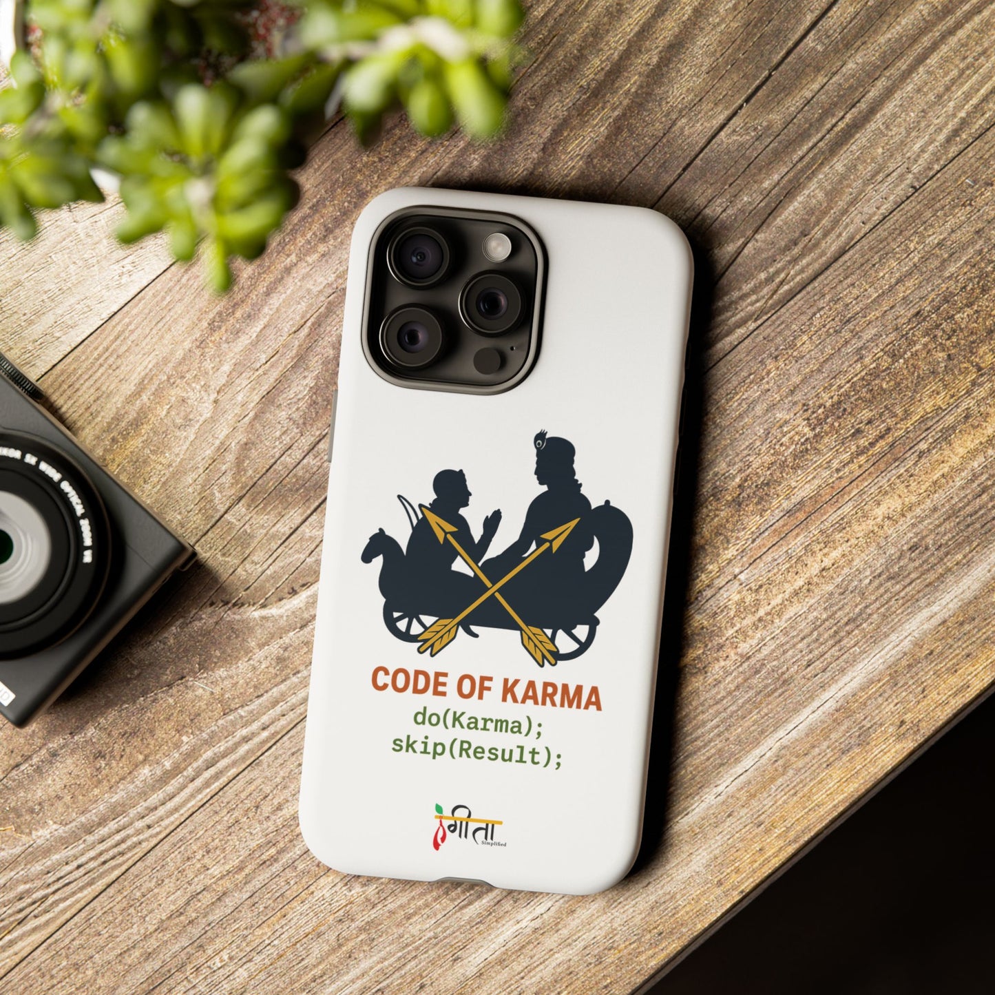 “Driven by Dharma” Krishna Karma Phone Case