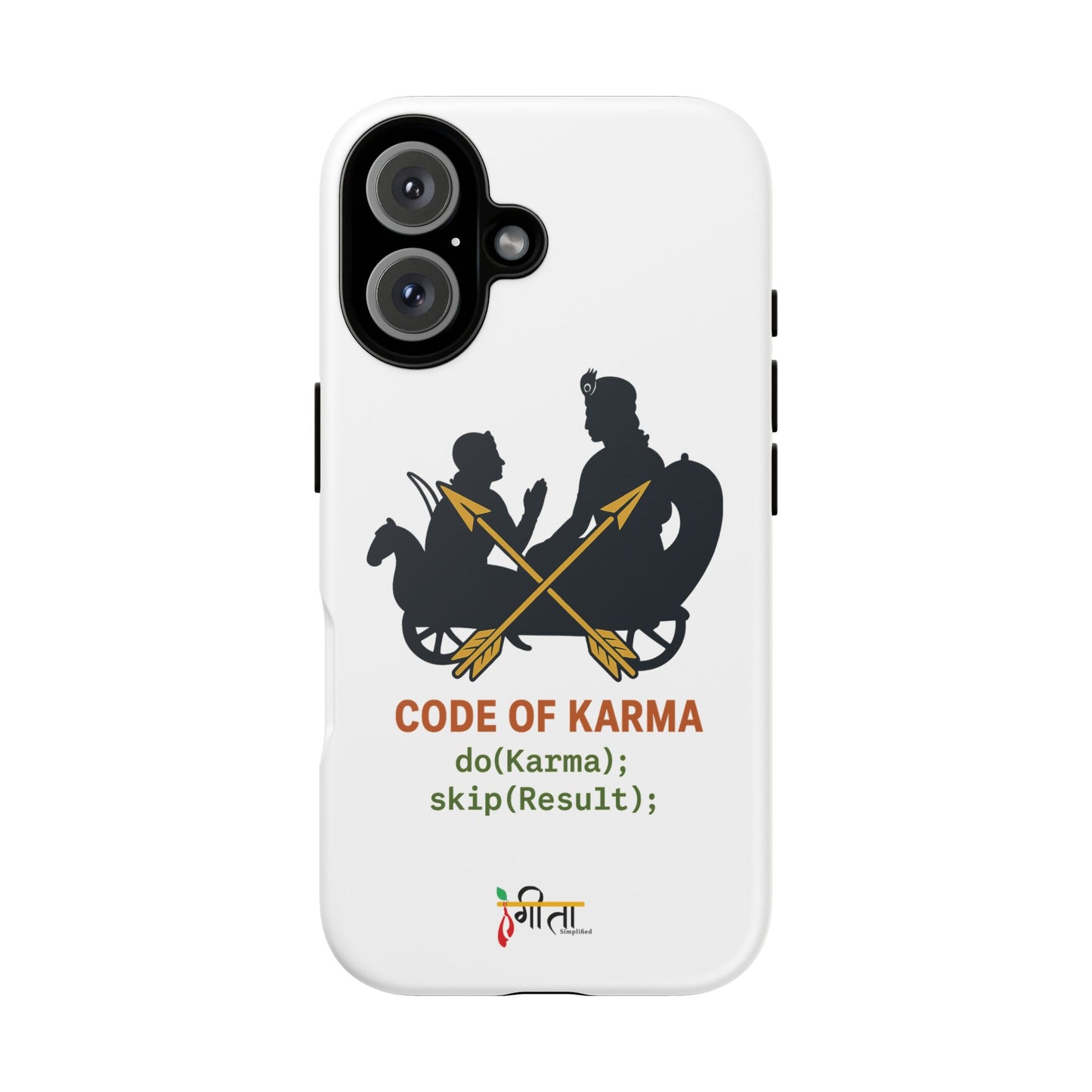 “Driven by Dharma” Krishna Karma Phone Case