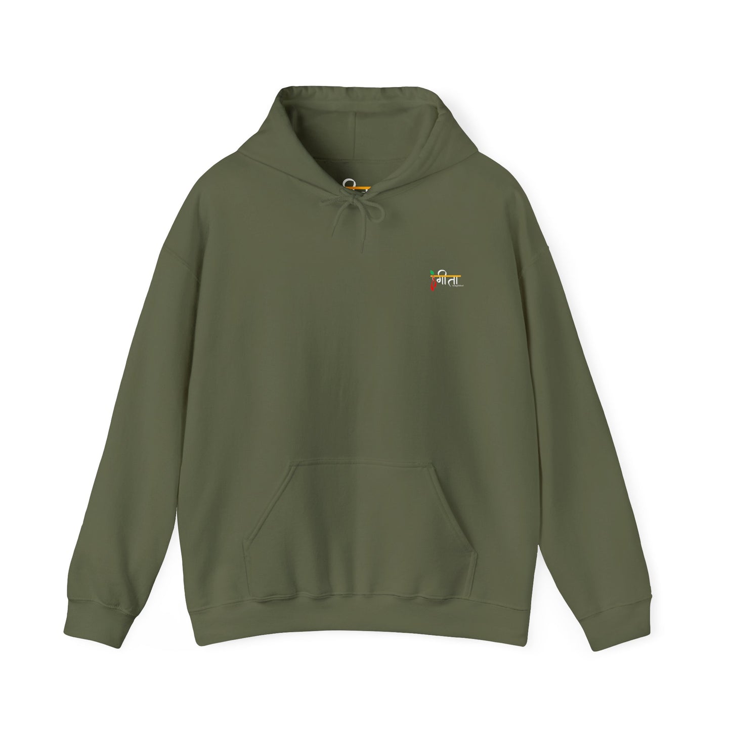 “Calm Like Krishna” Sthitaprajna Silhouette Hoodie