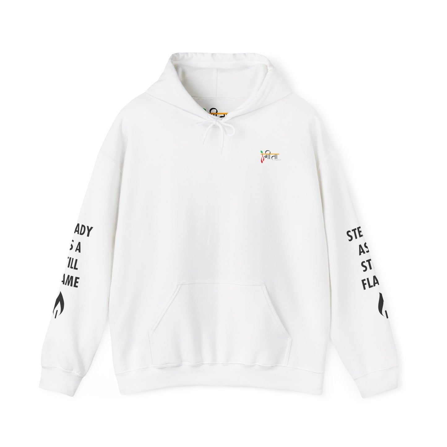 “Wisdom in Motion” – Sthitaprajna Sleeve Art Unisex Hoodie