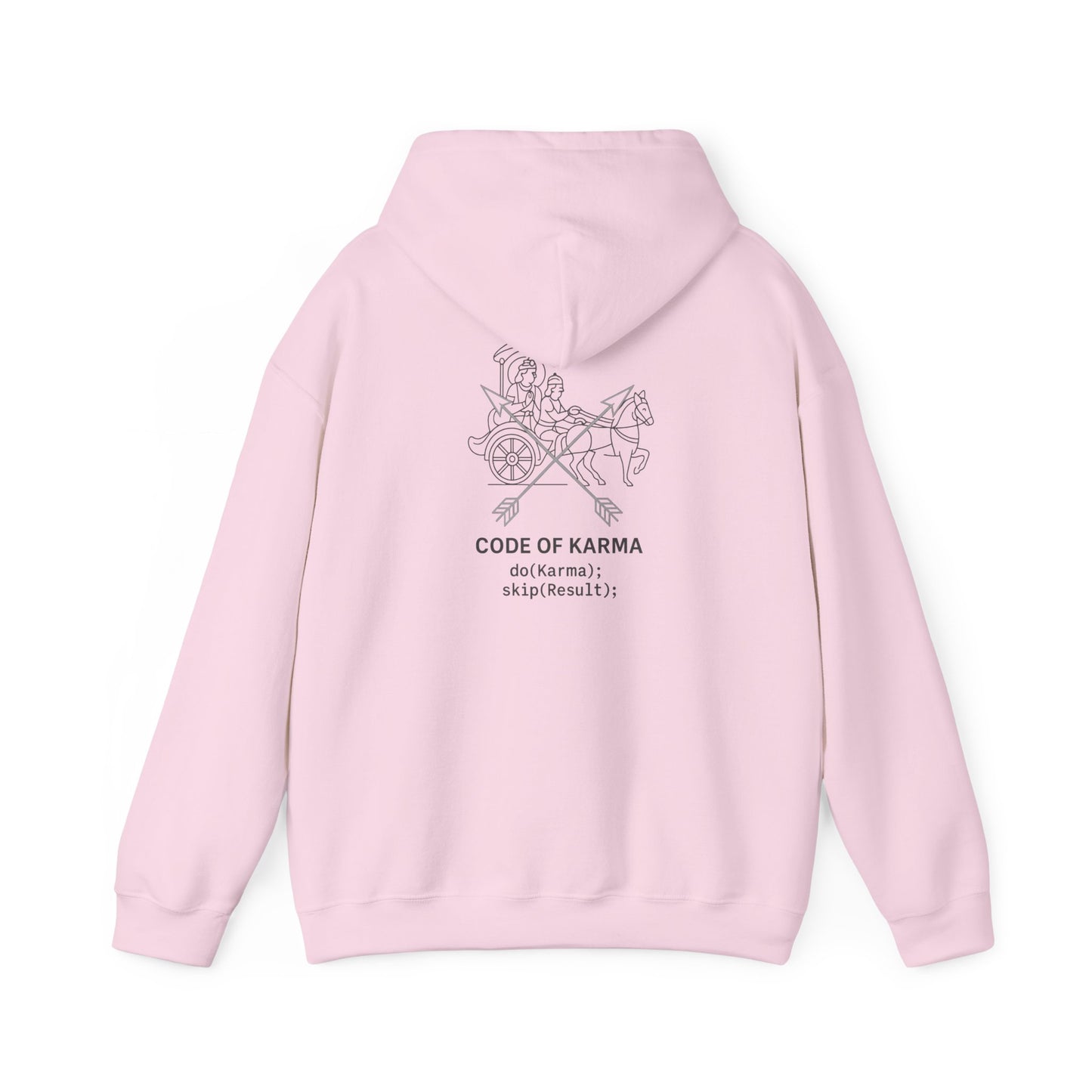 Drive the Karma, Not the Outcome” Krishna Chariot Hoodie