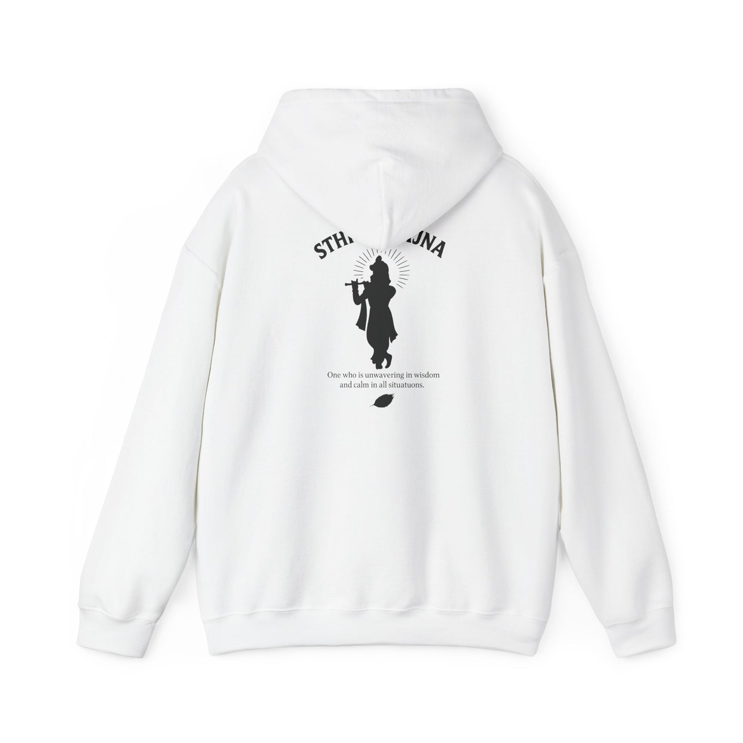 “Calm Like Krishna” Sthitaprajna Silhouette Hoodie