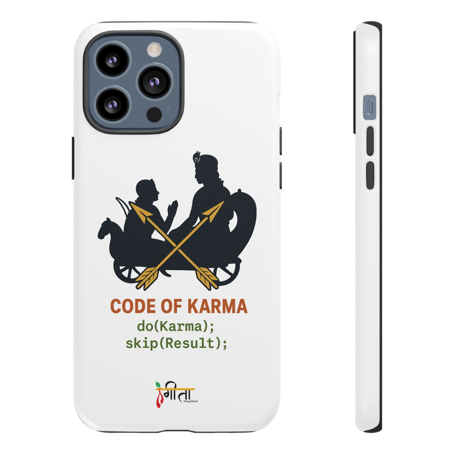 “Driven by Dharma” Krishna Karma Phone Case