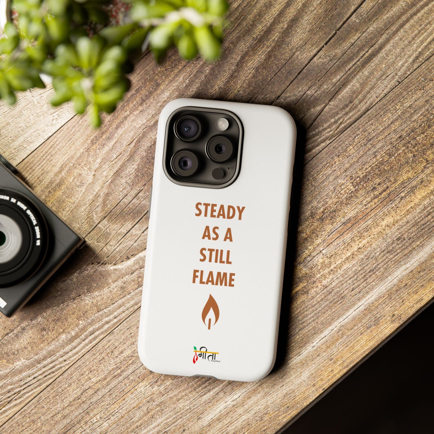 “Still Flame” – The Strength of Inner Calm Phone Case