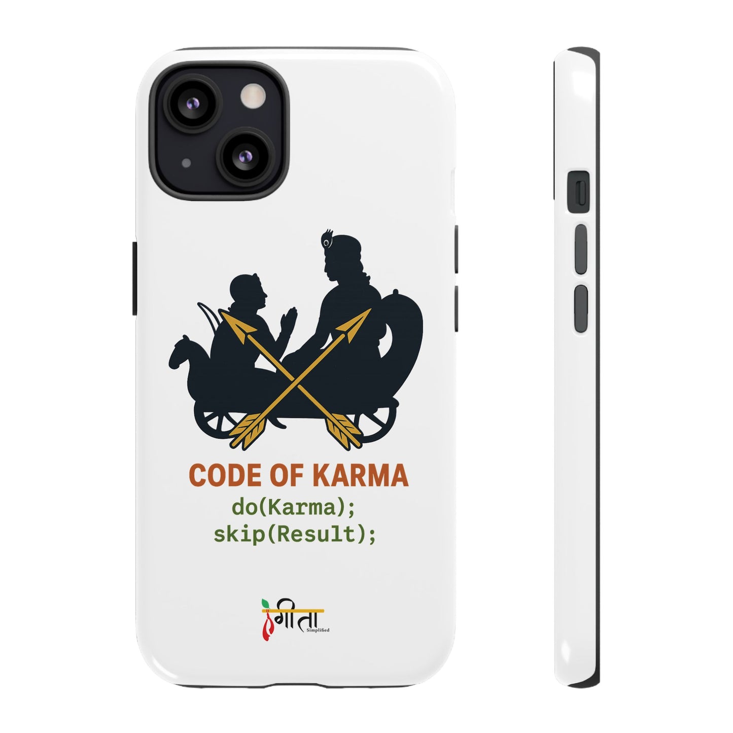 “Driven by Dharma” Krishna Karma Phone Case