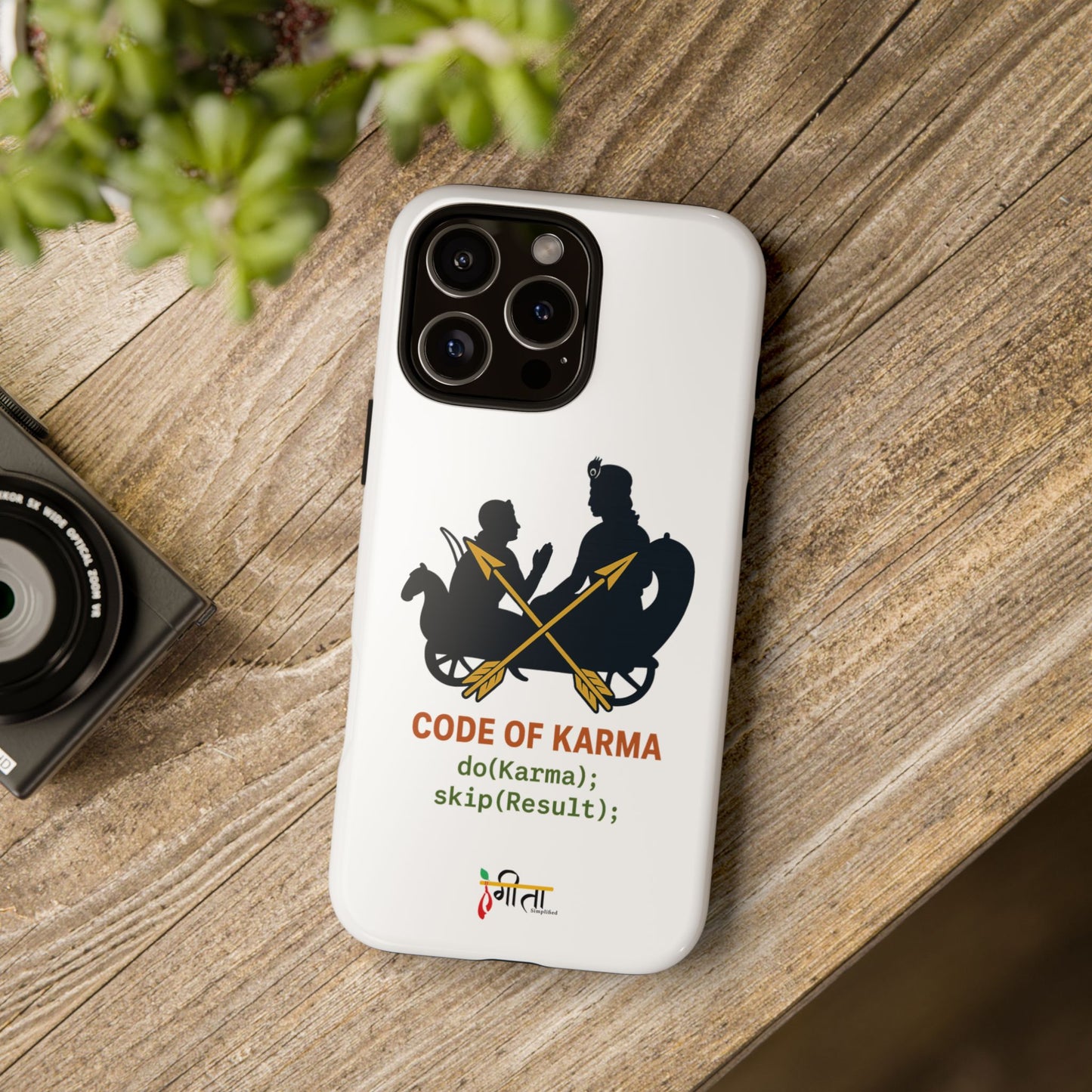 “Driven by Dharma” Krishna Karma Phone Case