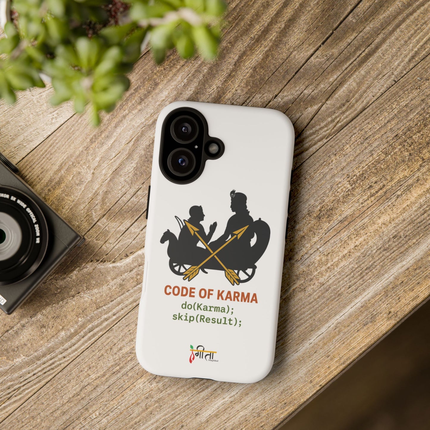 “Driven by Dharma” Krishna Karma Phone Case
