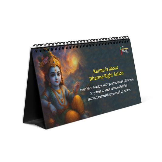 Krishna Quote Desk Album – Daily Spiritual Reminders for Calm & Clarity