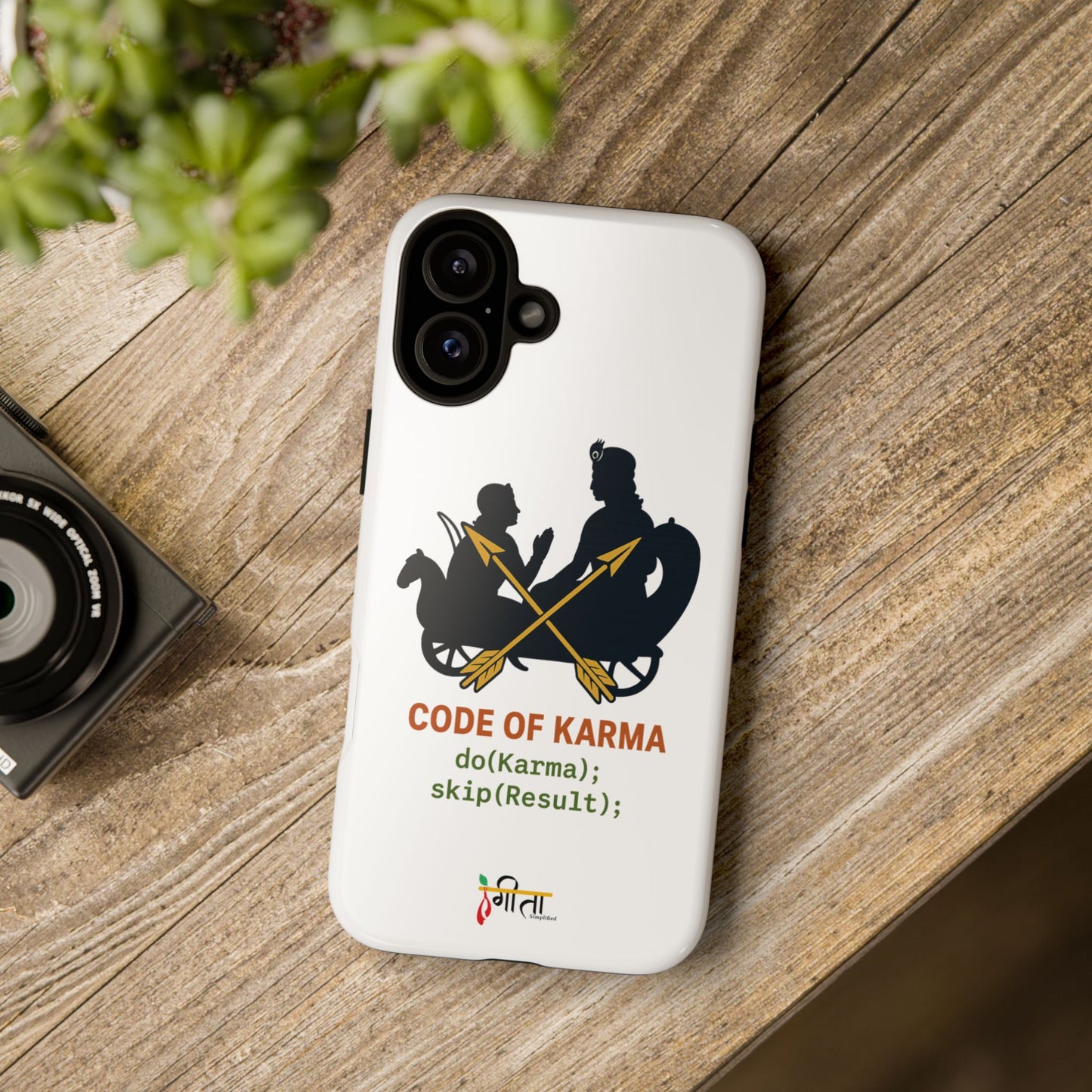 “Driven by Dharma” Krishna Karma Phone Case