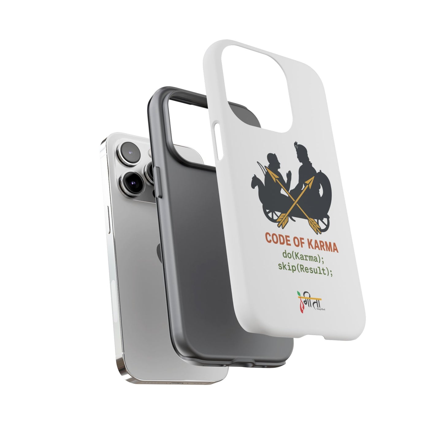 “Driven by Dharma” Krishna Karma Phone Case