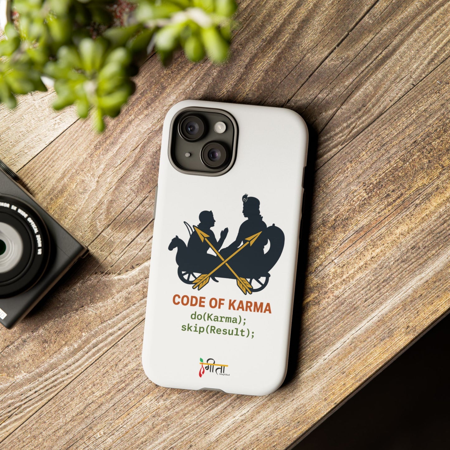 “Driven by Dharma” Krishna Karma Phone Case