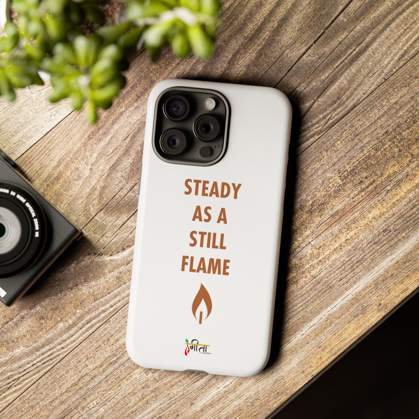“Still Flame” – The Strength of Inner Calm Phone Case