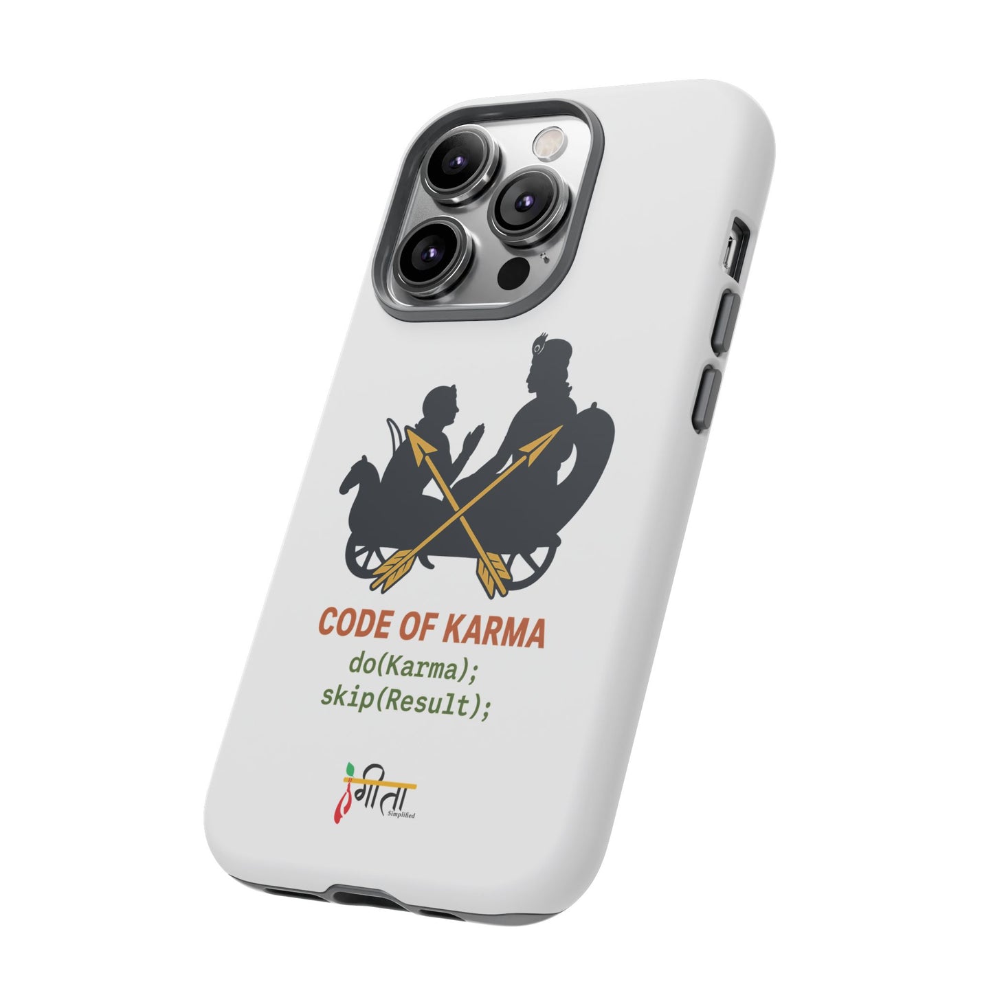 “Driven by Dharma” Krishna Karma Phone Case