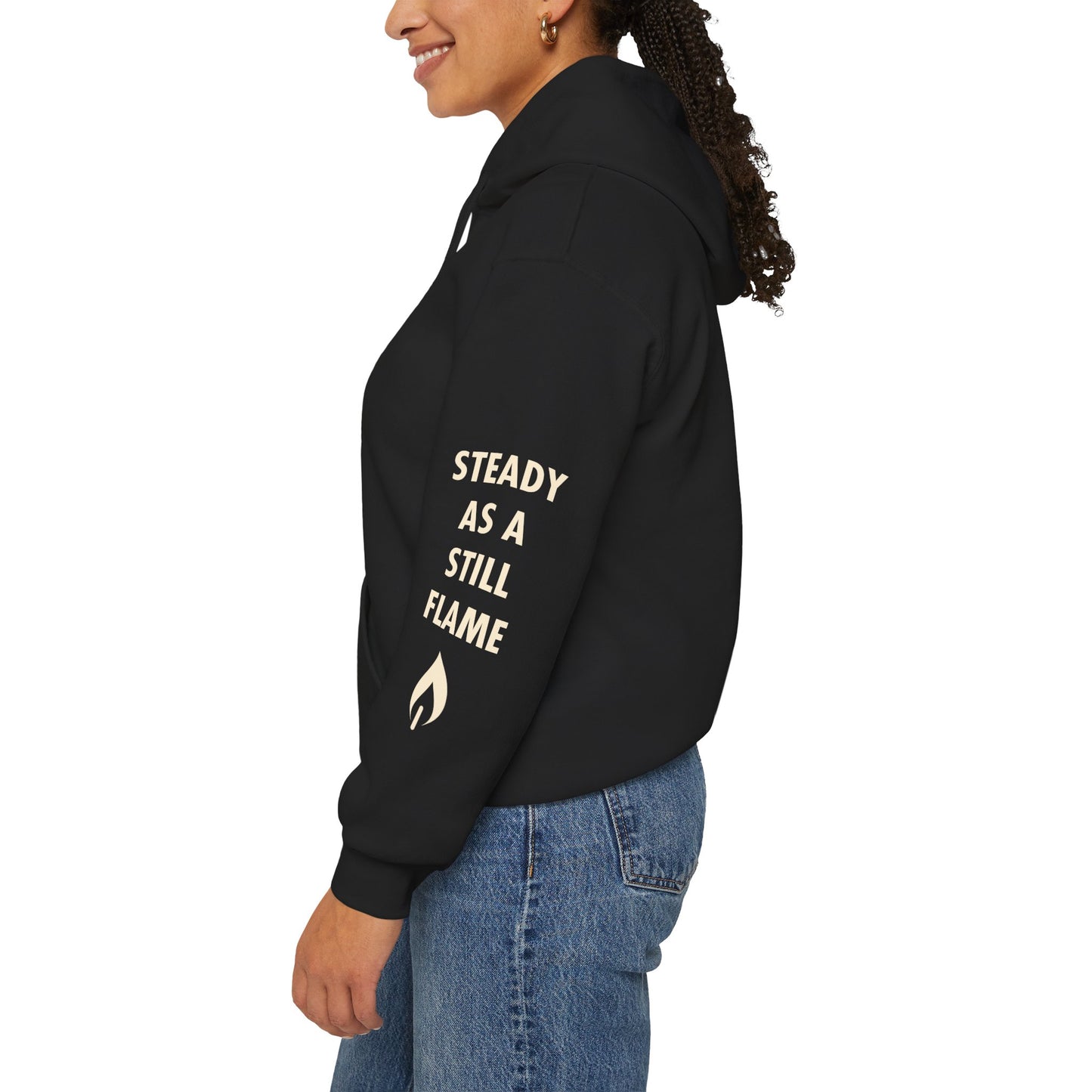 “Wisdom in Motion” – Sthitaprajna Sleeve Art Unisex Hoodie
