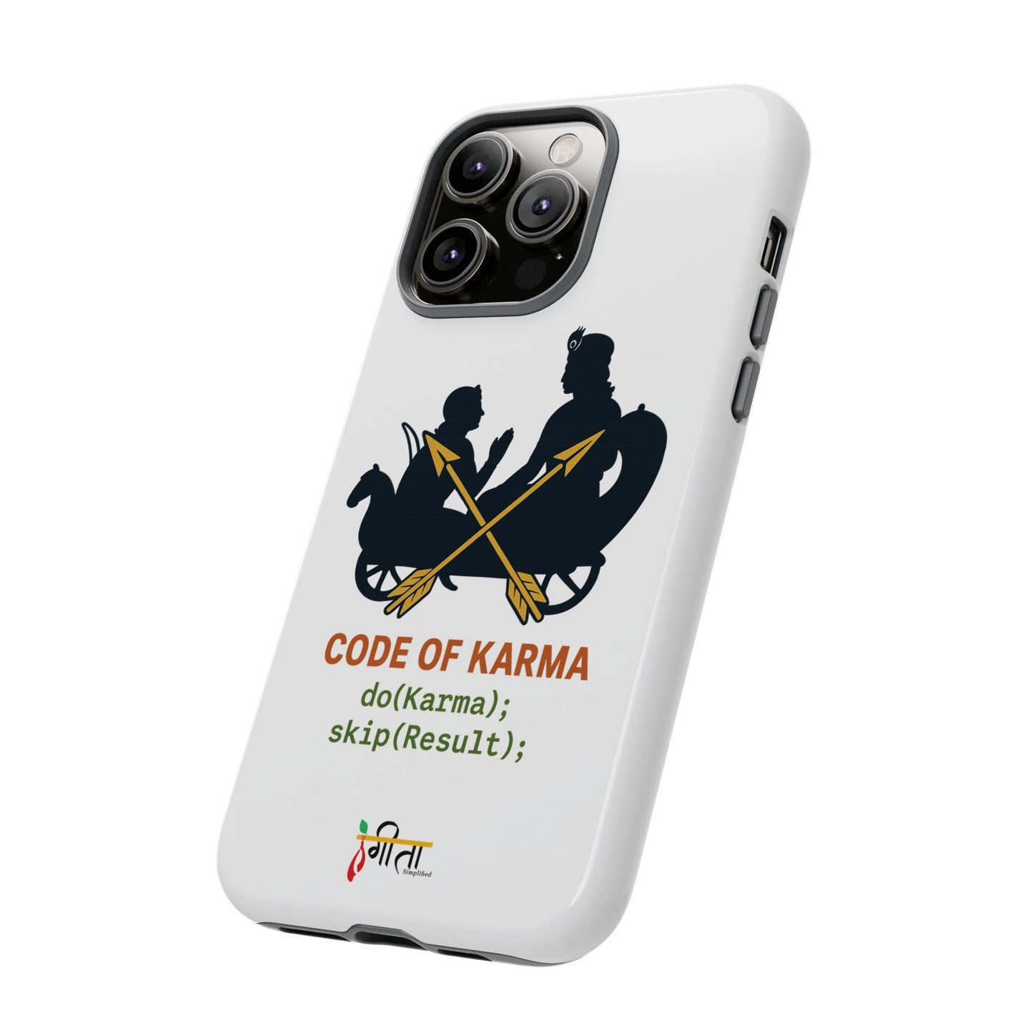 “Driven by Dharma” Krishna Karma Phone Case