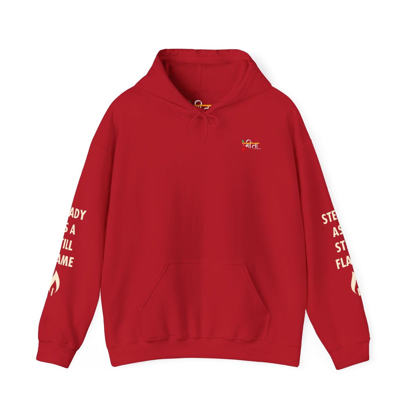 “Wisdom in Motion” – Sthitaprajna Sleeve Art Unisex Hoodie