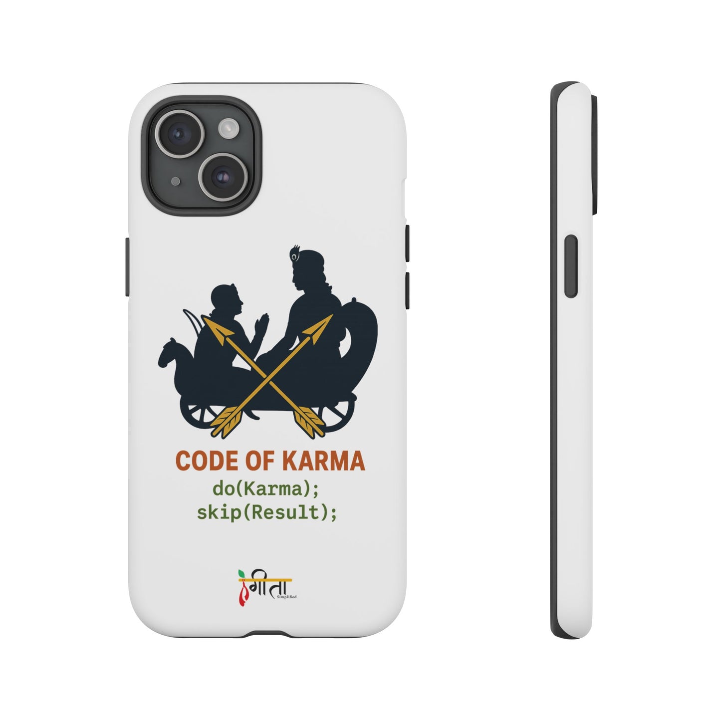 “Driven by Dharma” Krishna Karma Phone Case