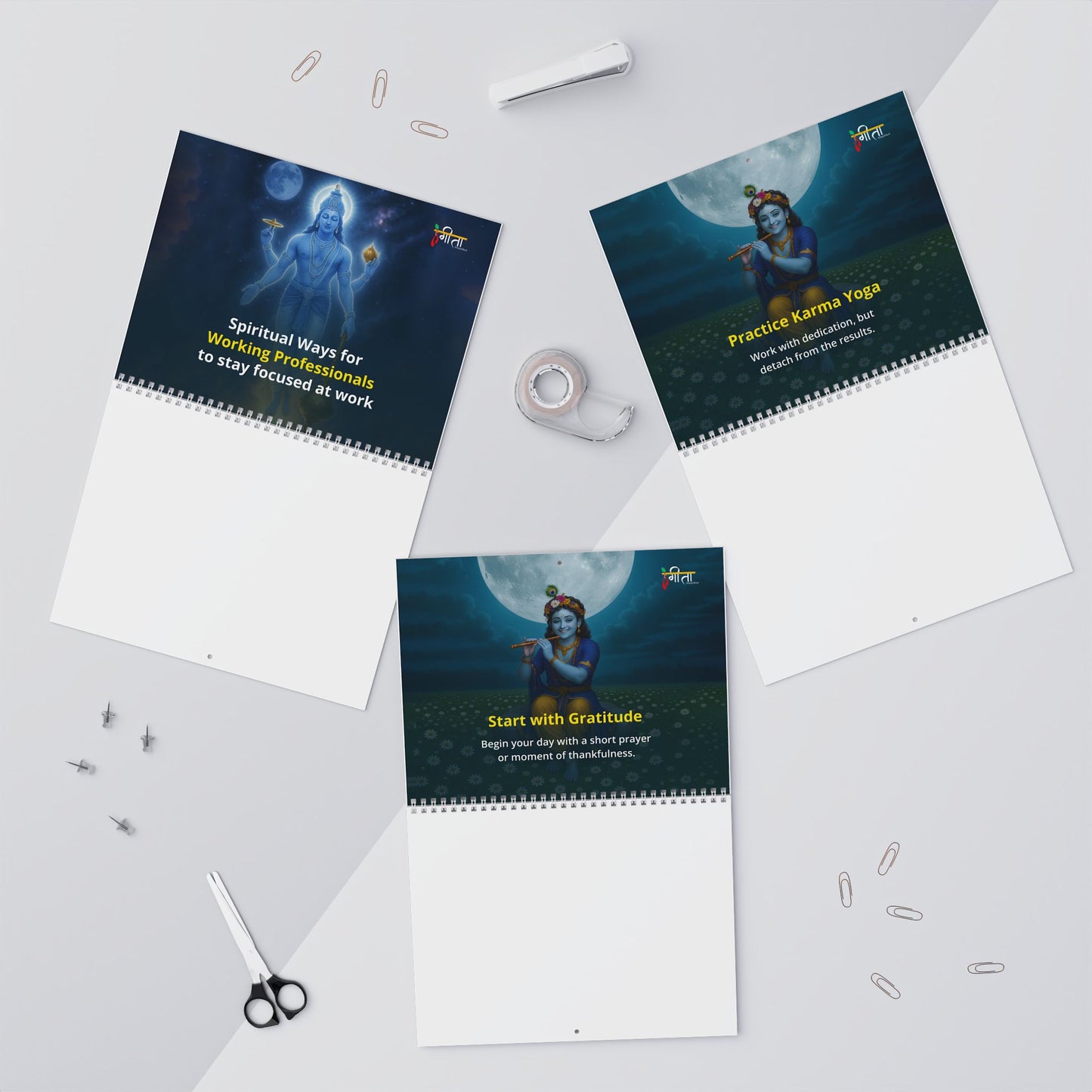 Krishna 2025 Wall Calendar – Motivational Wisdom for the Modern Mind