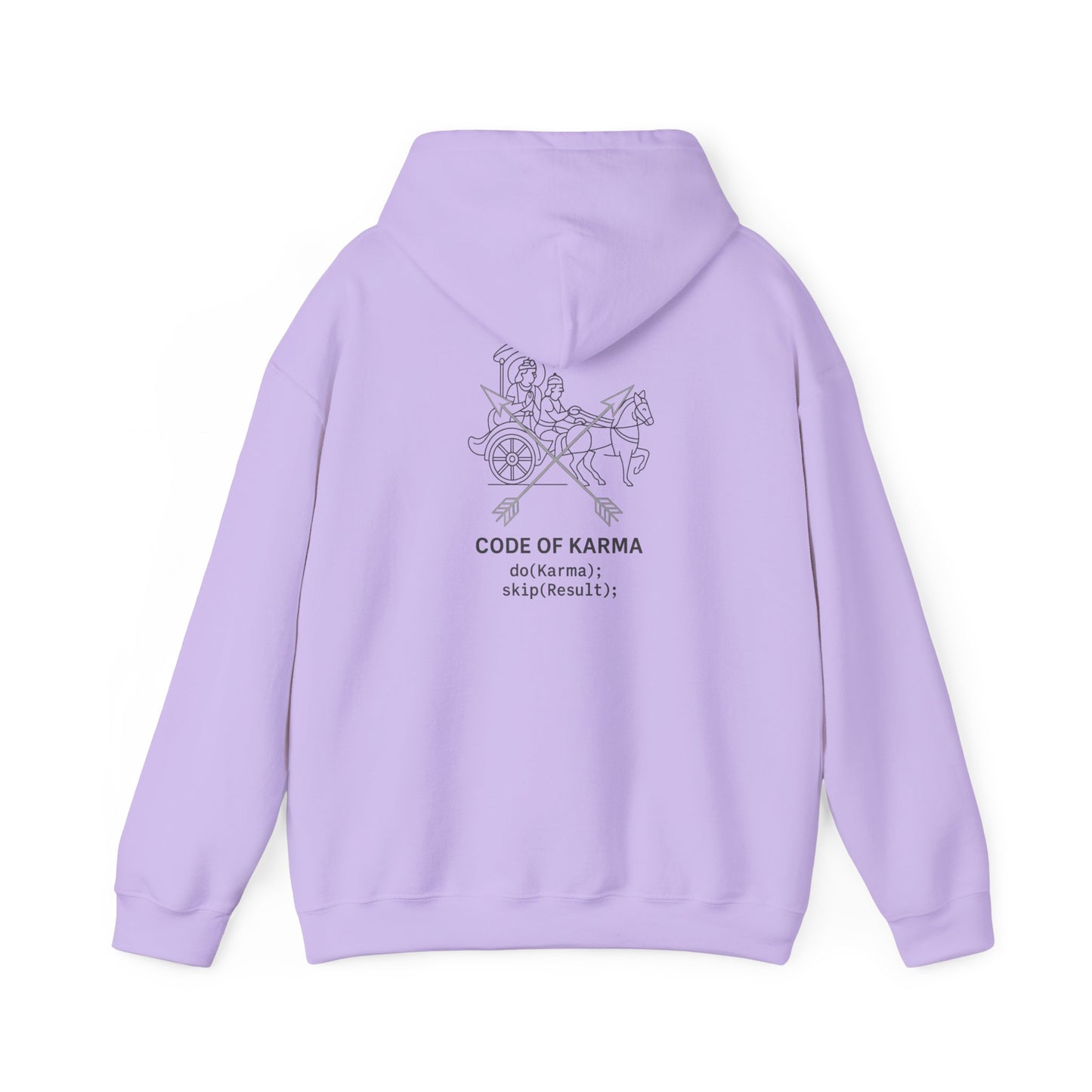 Drive the Karma, Not the Outcome” Krishna Chariot Hoodie