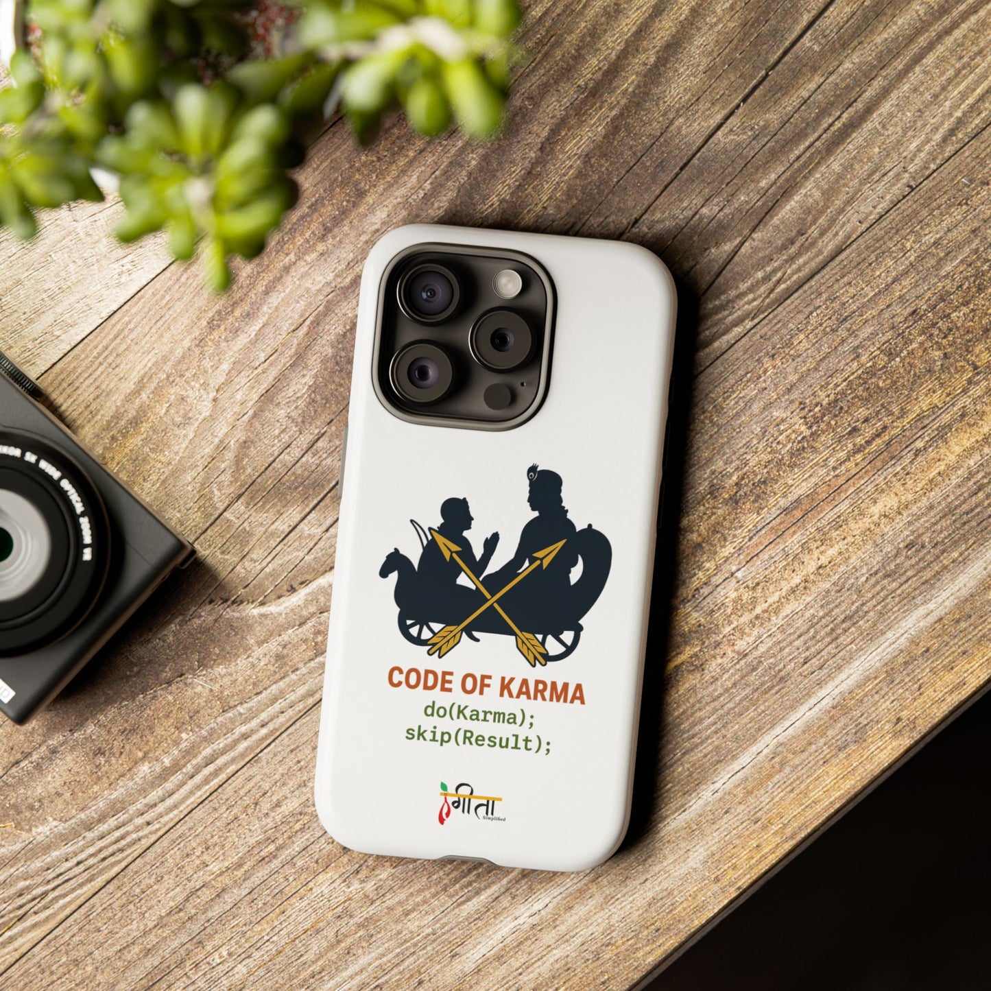 “Driven by Dharma” Krishna Karma Phone Case