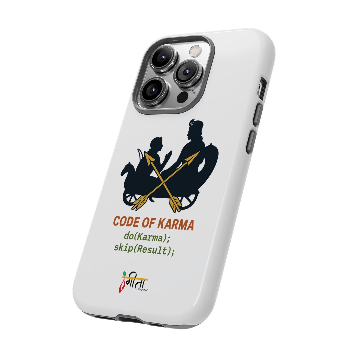 “Driven by Dharma” Krishna Karma Phone Case