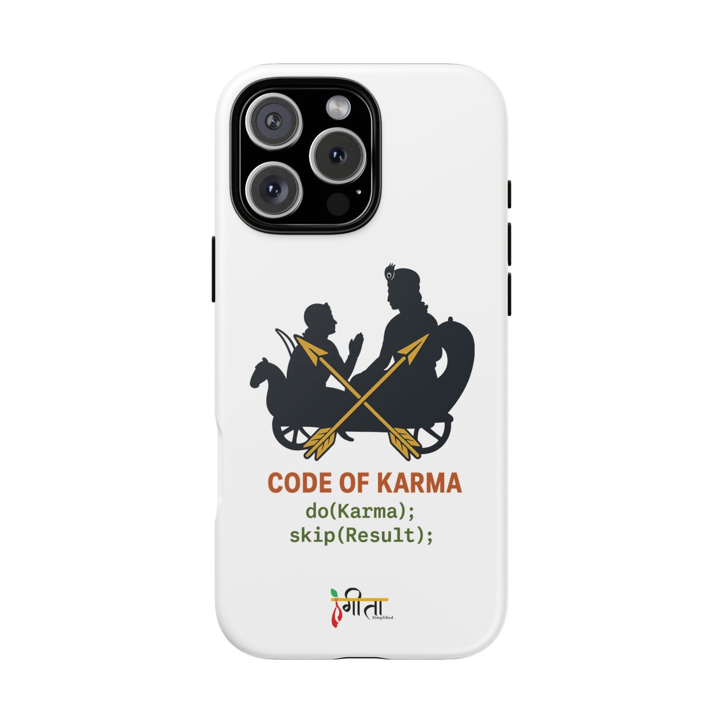 “Driven by Dharma” Krishna Karma Phone Case
