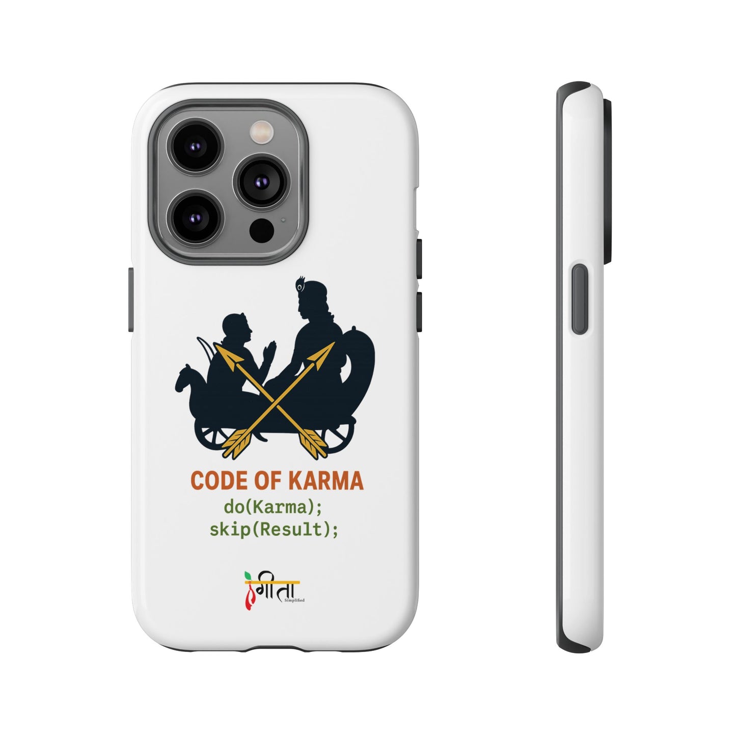 “Driven by Dharma” Krishna Karma Phone Case