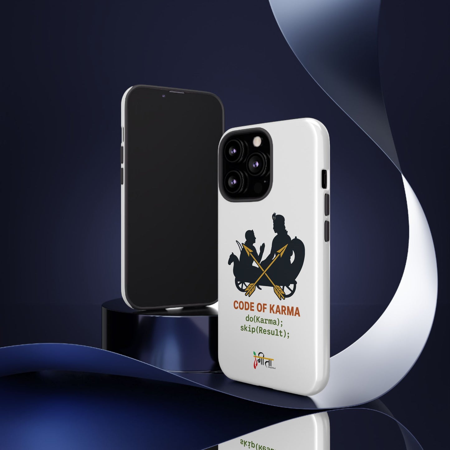 “Driven by Dharma” Krishna Karma Phone Case
