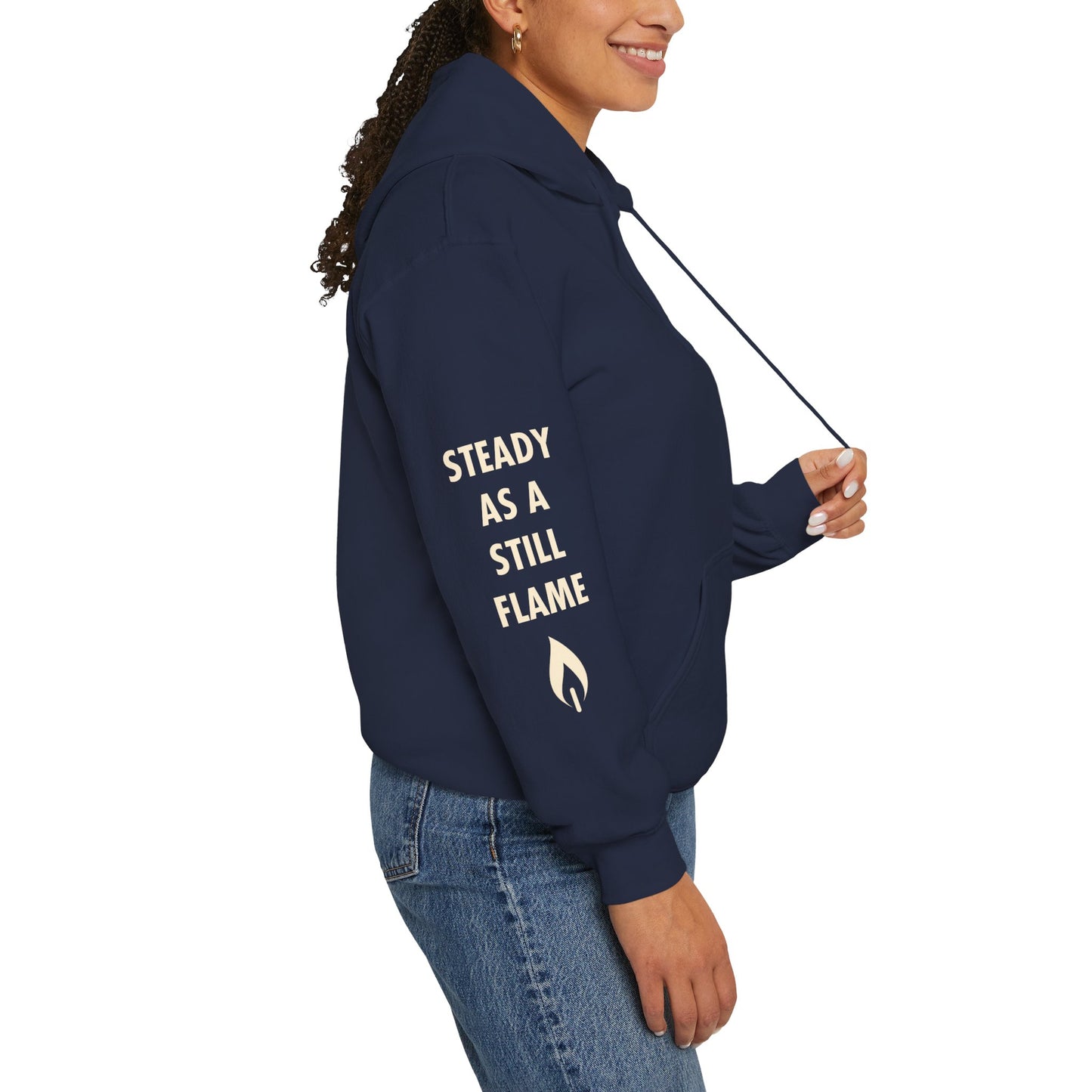 “Wisdom in Motion” – Sthitaprajna Sleeve Art Unisex Hoodie