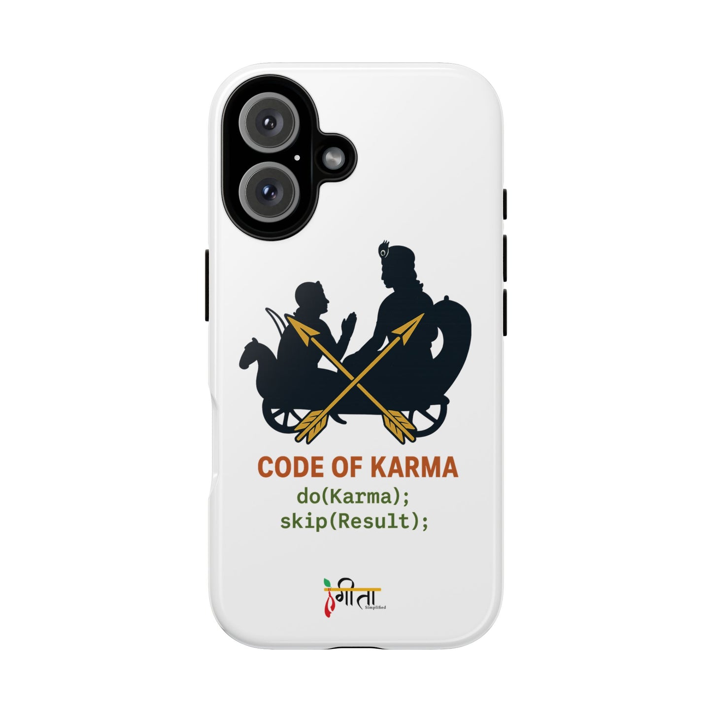 “Driven by Dharma” Krishna Karma Phone Case
