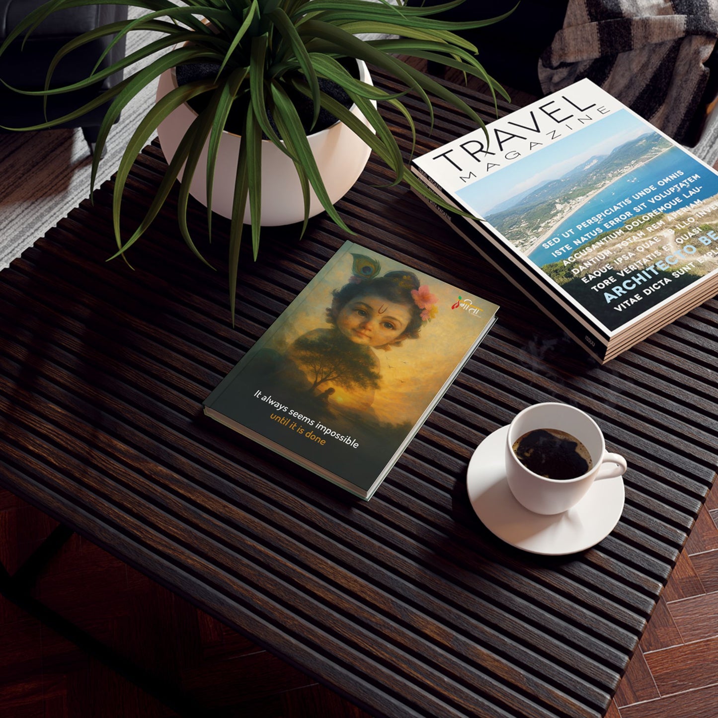 Devotional journal with quote ‘It always seems impossible until it is done’