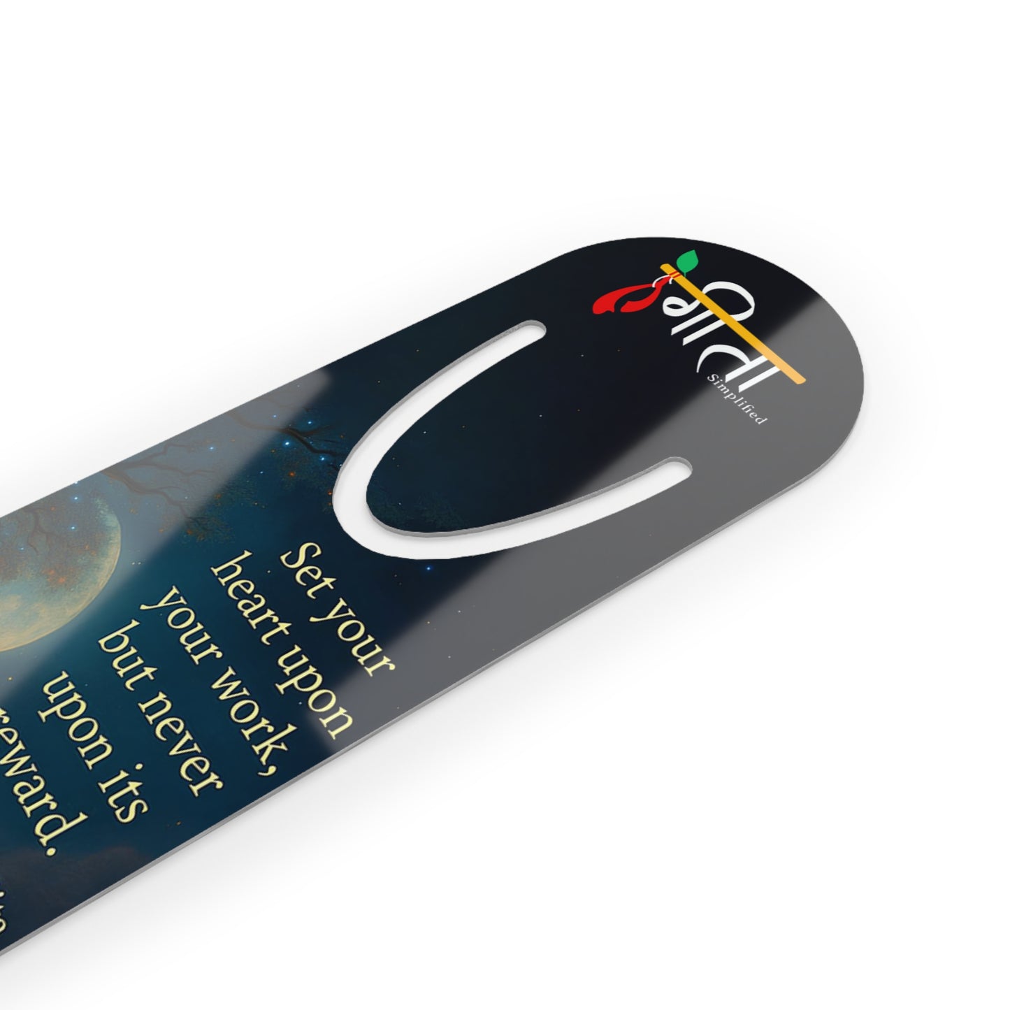 Durable Krishna-themed page holder for spiritual readers