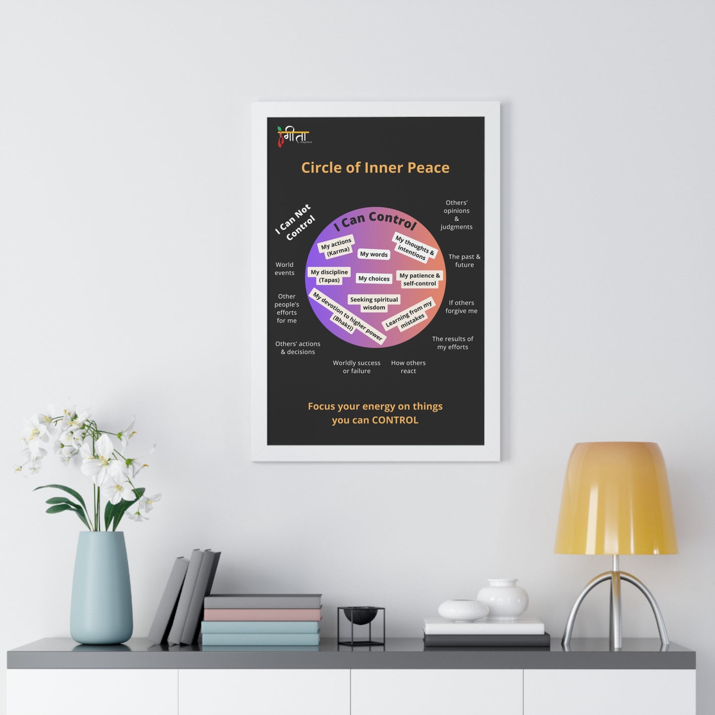 Elegant framed wall decor for spiritual homes