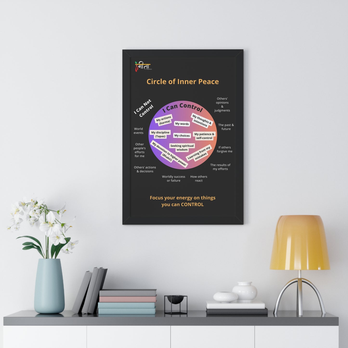 Premium spiritual artwork in choice of frame colors