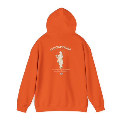 “Calm Like Krishna” Sthitaprajna Silhouette Hoodie
