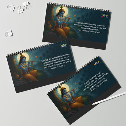 Krishna Inspirational Quote Desktop Display – Spiral-Bound Album
