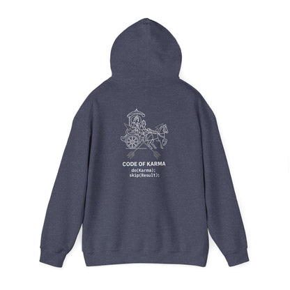 Drive the Karma, Not the Outcome” Krishna Chariot Hoodie
