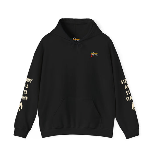 “Wisdom in Motion” – Sthitaprajna Sleeve Art Unisex Hoodie