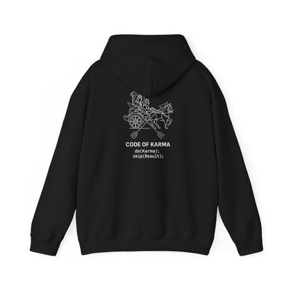 Drive the Karma, Not the Outcome” Krishna Chariot Hoodie
