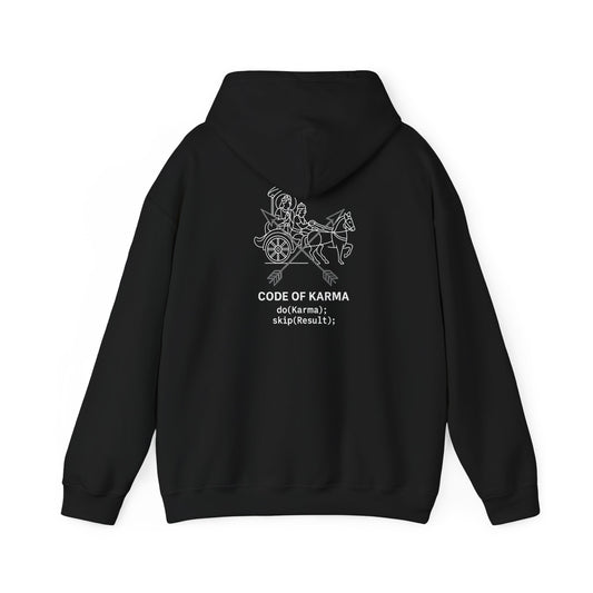 Drive the Karma, Not the Outcome” Krishna Chariot Hoodie