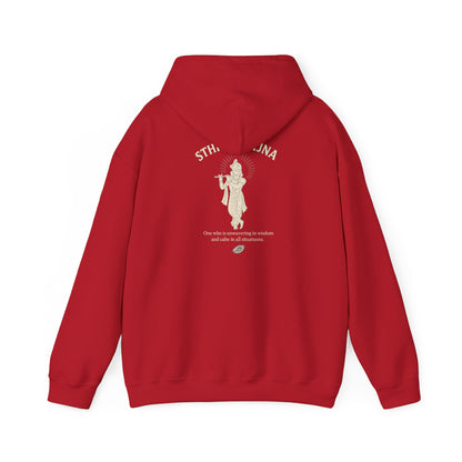 “Calm Like Krishna” Sthitaprajna Silhouette Hoodie