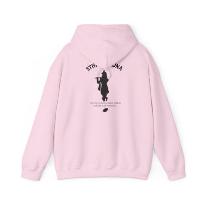 “Calm Like Krishna” Sthitaprajna Silhouette Hoodie