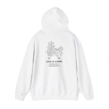 Drive the Karma, Not the Outcome” Krishna Chariot Hoodie
